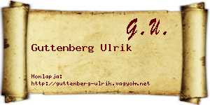 Guttenberg Ulrik névjegykártya